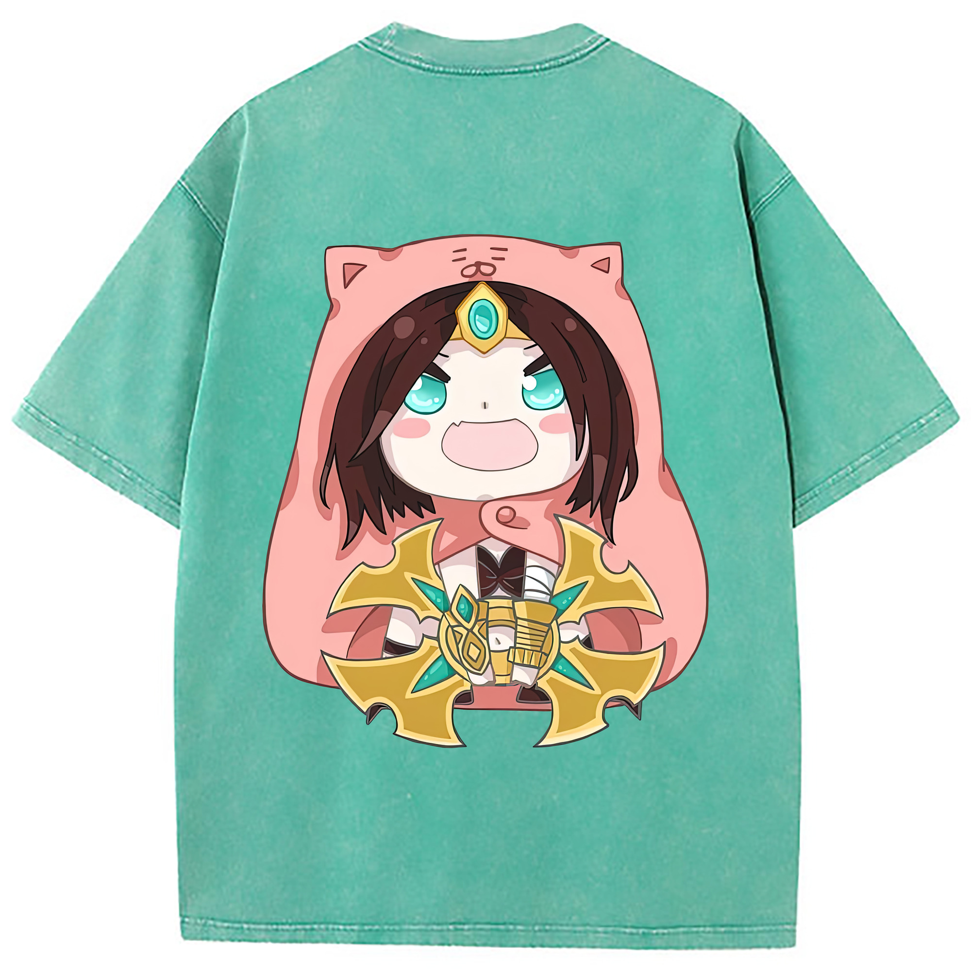 （画像用） リーグ・オブ・レジェンド League of Legends LOL 綿100% ヴィンテージ風 半袖Tシャツ（背面プリント）